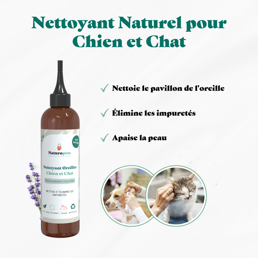 Nettoyant Oreilles Naturel pour chien et chat